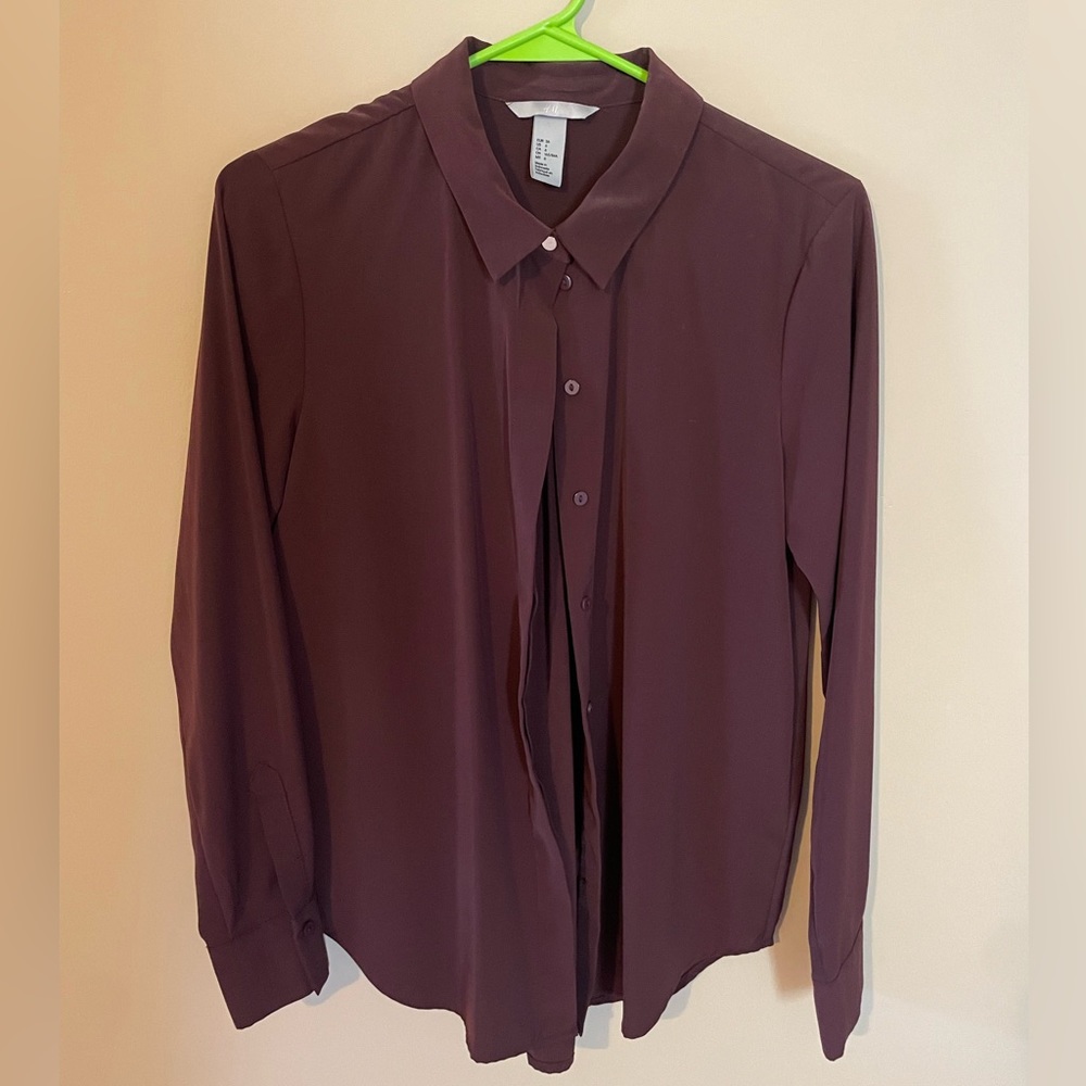 H&M burgundy blouse.